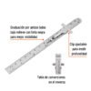 Código: 101810 Regla 15 cm de acero inoxidable de bolsillo, Truper RGL-15B