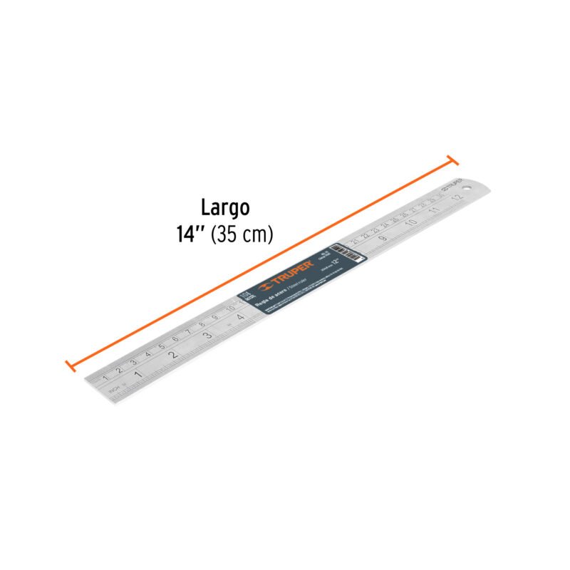 RGL-30FC2.jpg Código: 14387 Regla 30 cm de acero inoxidable, Truper RGL-30