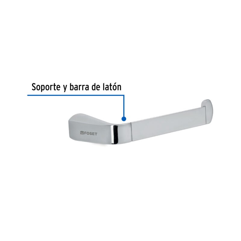 Código: 45208 Portarrollo de latón acabado cromo, Foset Riviera RIA-72