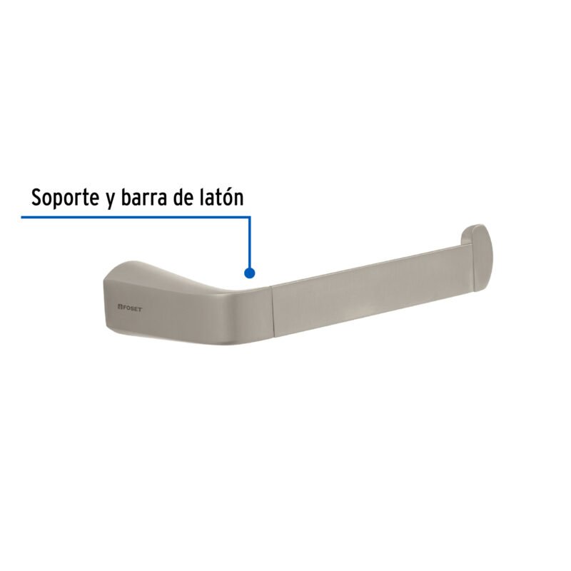 Código: 45223 Portarrollo de latón acabado satín, Foset Riviera RIA-72N