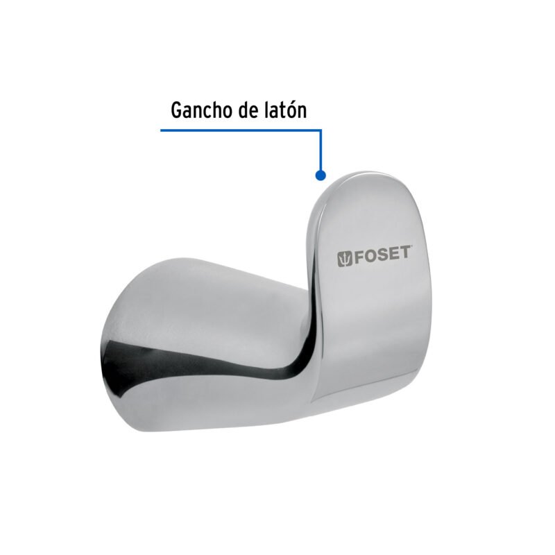 Código: 45204 Gancho sencillo de latón acabado cromo para toalla, Riviera RIA-73