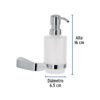 Código: 45212 Dispensador de jabón a pared de latón cromado, Riviera RIA-75