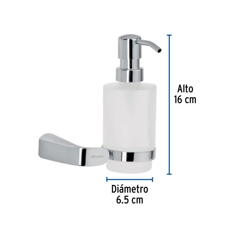RIA-75FC2.jpg Código: 45212 Dispensador de jabón a pared de latón cromado, Riviera RIA-75