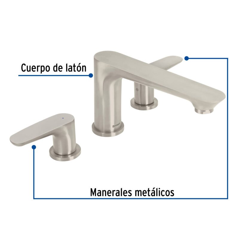 RIM-52NFC1.jpg Código: 45187 Mezcladora para tina romana, satín, FOSET RIVIERA RIM-52N