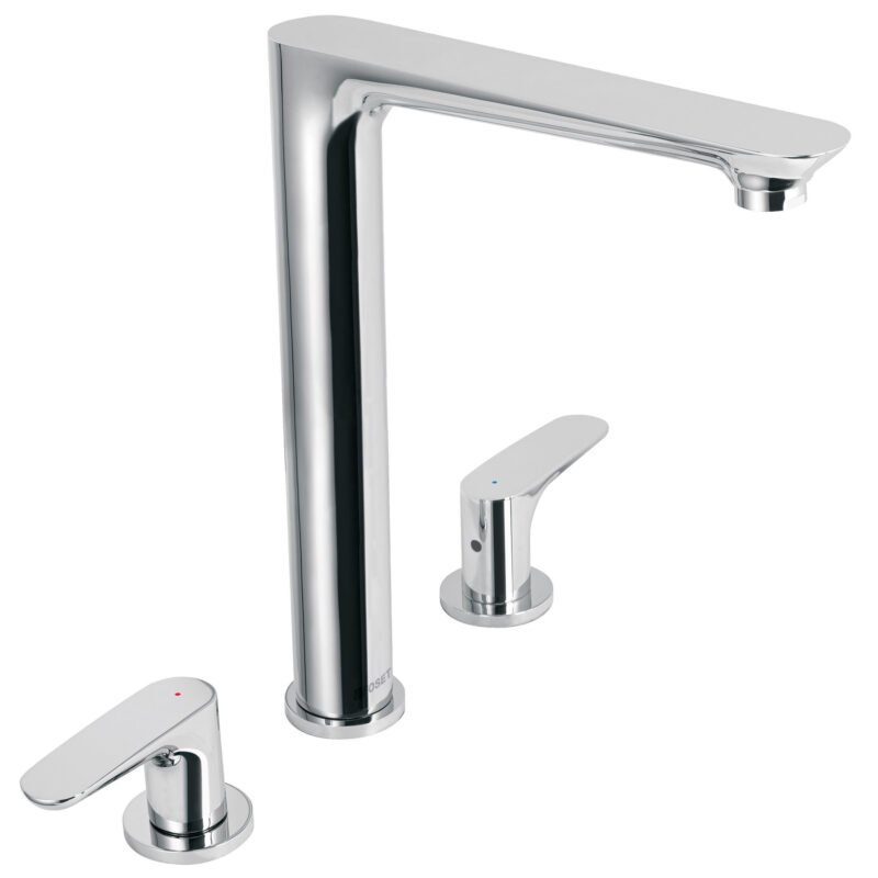 RIM-81.jpg Código: 45192 Mezcladora cuello alto para fregadero, cromo, FOSET RIVIERA RIM-81