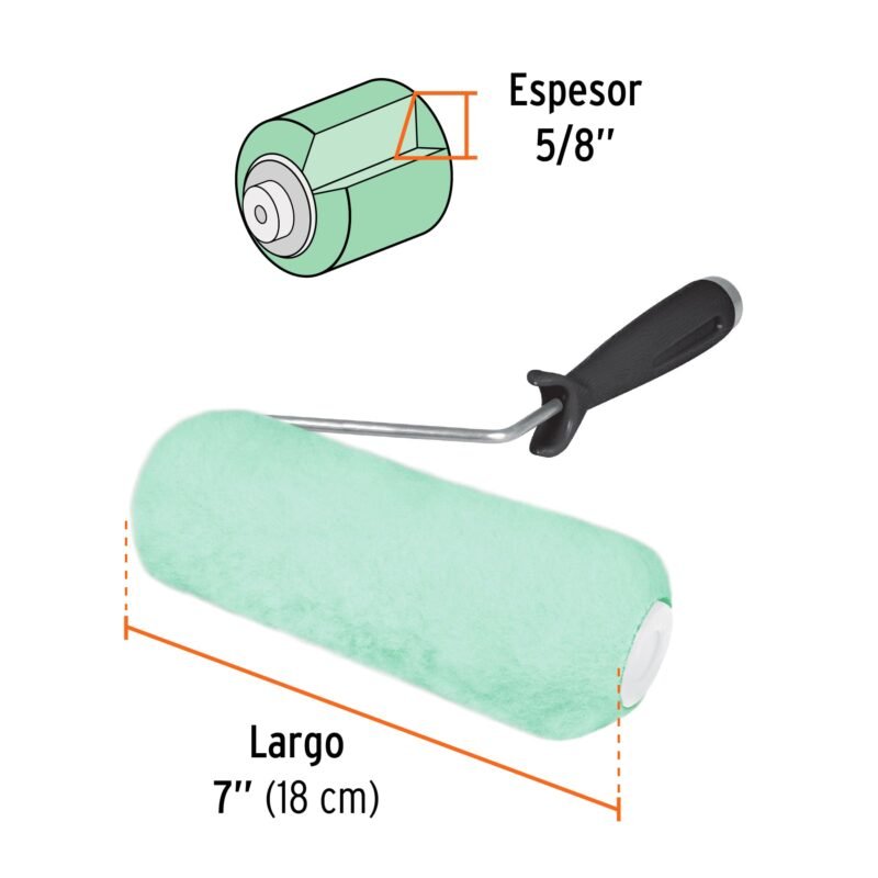 ROPI-715FC2.jpg Código: 13880 Rodillo para pintar 7' x 5/8' superficies poco rugosas ROPI-715
