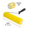 Código: 13841 Rodillo para pintar 9' x 3/8' de esponja, superficies lisas ROPI-910E