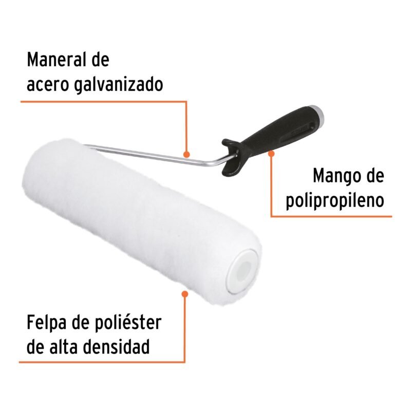 ROPI-910FC1.jpg Código: 13875 Rodillo para pintar 9' x 3/8' superficies lisas, TRUPER ROPI-910