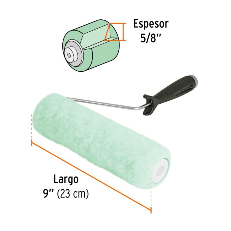 ROPI-915FC2.jpg Código: 13876 Rodillo para pintar 9' x 5/8' superficies poco rugosas ROPI-915
