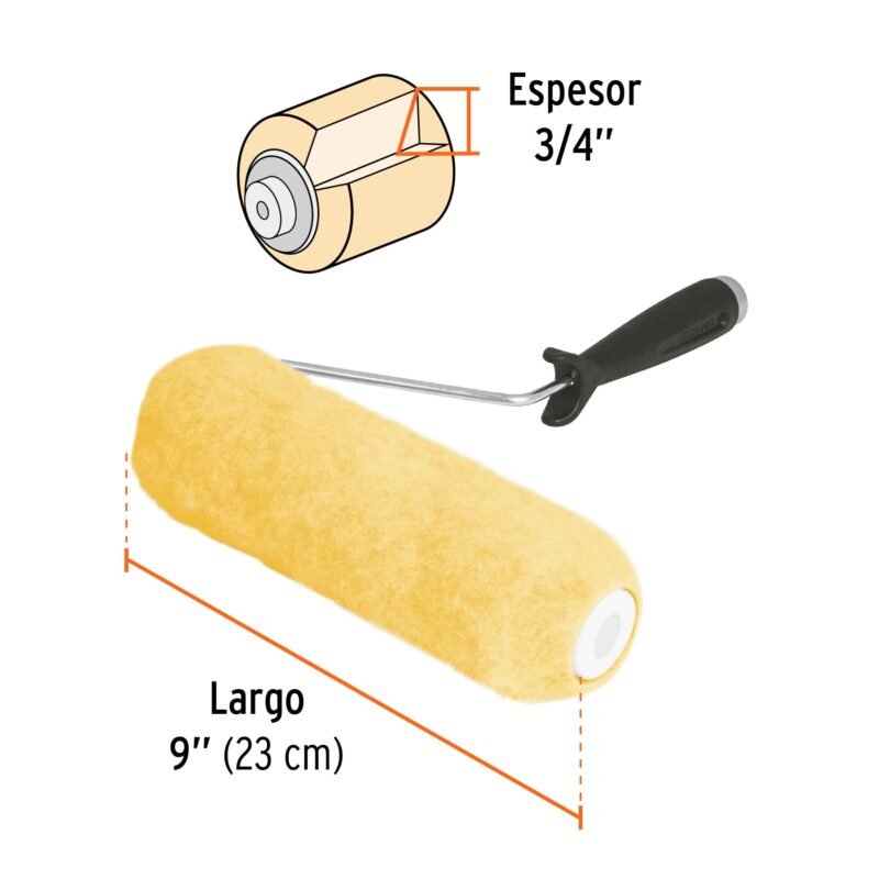 ROPI-920FC2.jpg Código: 13877 Rodillo para pintar 9' x 3/4' superficies rugosas, TRUPER ROPI-920