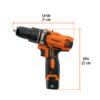 Código: 12793 Rotomartillo compacto 3/8', 12V, 1 batería 2Ah, PRO ROTI-12AC