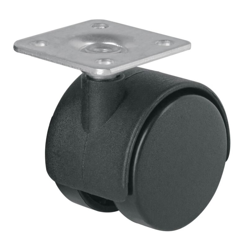 Código: 44384 Rodaja tipo yoyo de 40 mm con placa, sin freno, Fiero ROY-40