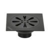 Código: 45473 Resumidero cuadrado 4'x 4', acero inoxidable, negro, gota RS-605M