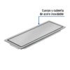 Código: 46544 Resumidero rectangular 30x11cm reversible, inox, FOSET AQUA RS-704