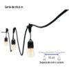 Código: 49993 Serie de 14.6 m con 24 luces incandescentes para exterior SL-14I