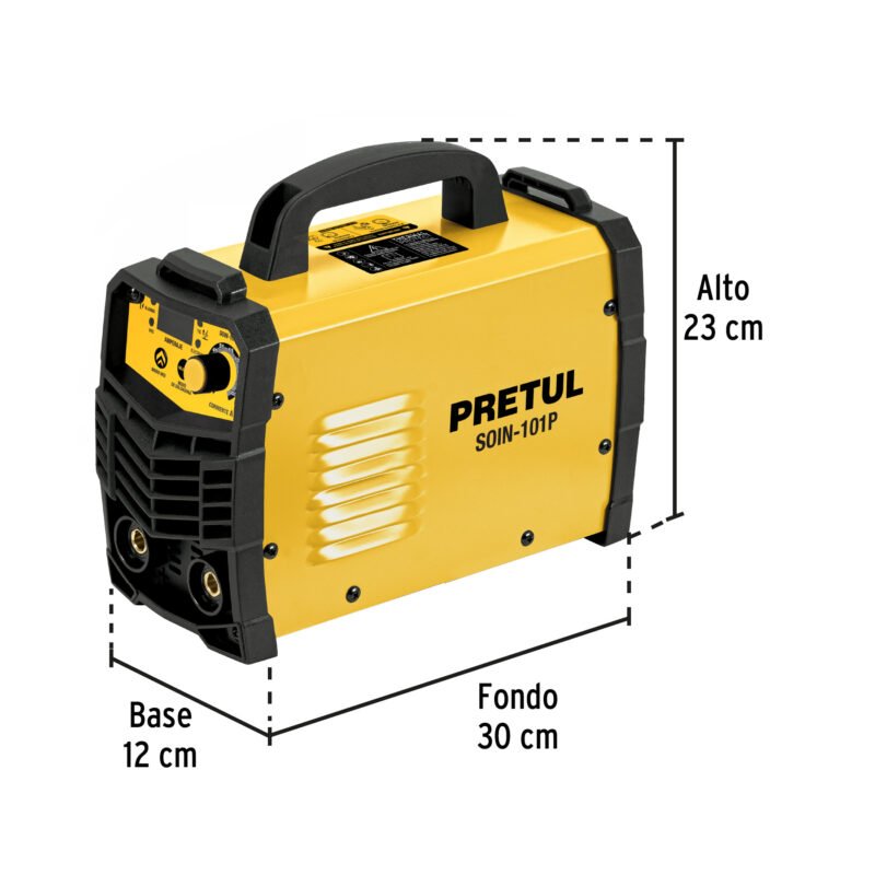 SOIN-101PFC2.jpg Código: 29958 Soldadora inversora 100A, 127V, PRETUL SOIN-101P