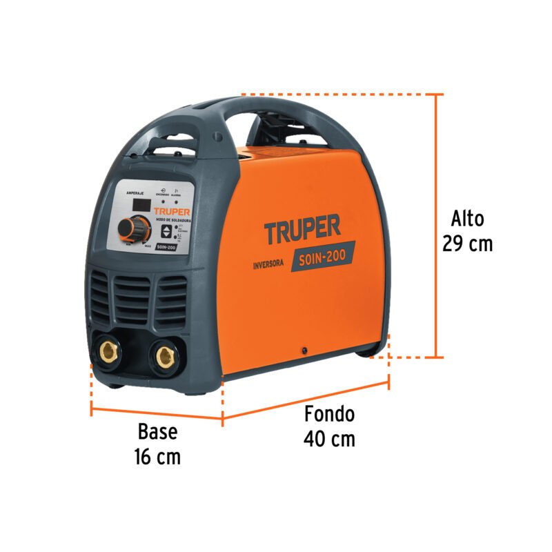 SOIN-200FC2.jpg Código: 13696 Soldadora inversora 200A, 220V, TRUPER SOIN-200