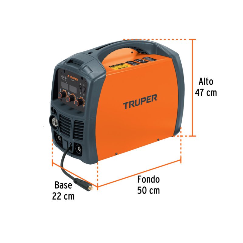 SOMI-130XFC2.jpg Código: 13191 Soldadora para microalambre y electrodo, 130A, TRUPER SOMI-130X