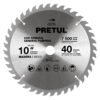 Código: 27057 Disco sierra 10' para madera, 40 dientes centro 1', Pretul ST-1040EP