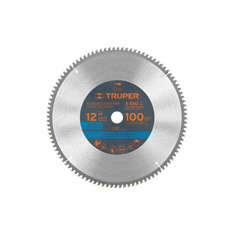 ST-12100A.jpg Código: 12686 Disco sierra 12' para aluminio, 100 dientes centro 1' ST-12100A
