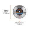 Código: 18323 Disco sierra 14' para madera, 60 dientes centro 1', Truper ST-1460E