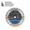 Código: 18299 Disco sierra 7- 1/4' para madera, 20 dientes centro 5/8' ST-720