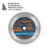 Código: 18324 Disco sierra 7- 1/4' para madera, 60 dientes centro 5/8' ST-760