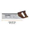 Código: 18166 Serrucho de costilla 14' Diamante, 9 DPP, TRUPER STCX-14