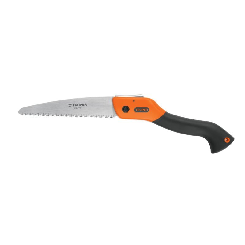 STP-7PR.jpg Código: 100197 Serrucho plegable 7' hoja recta 11 DPP mango plástico,Truper STP-7PR