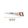 Código: 101870 Serrucho Rapid 22', 7 DPP, mango Comfort grip, Truper STR-22