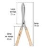 T-19PFC2.jpg Código: 23060 Tijera para poda 49 cm, mgos de madera, PRETUL T-19P