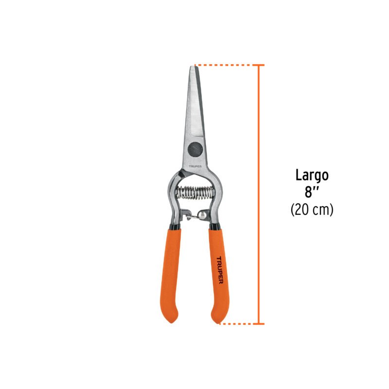 Código: 18457 Tijera forjada para poda 8', curva, corte de uva, Truper T-24