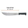 Código: 100655 Machete rambo 12', cacha inyectada negra, TRUPER T-460-12B