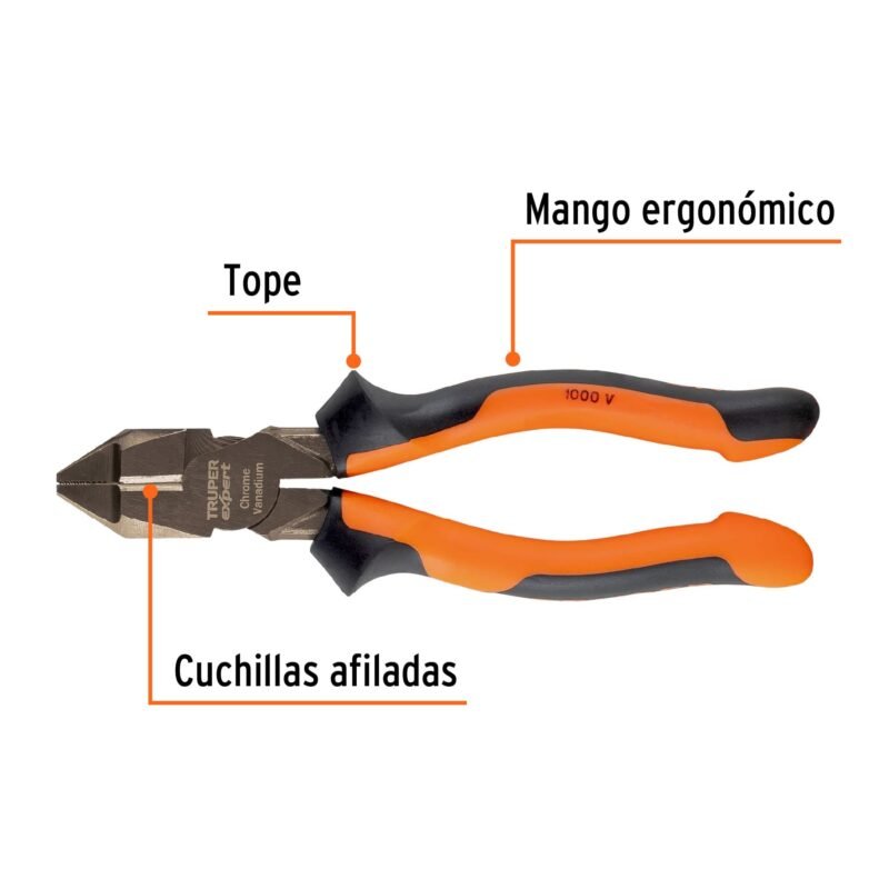 T200-7XFC1.jpg Código: 17338 Pinza electricista 7' uso rudo, alta palanca, Comfort Grip T200-7X