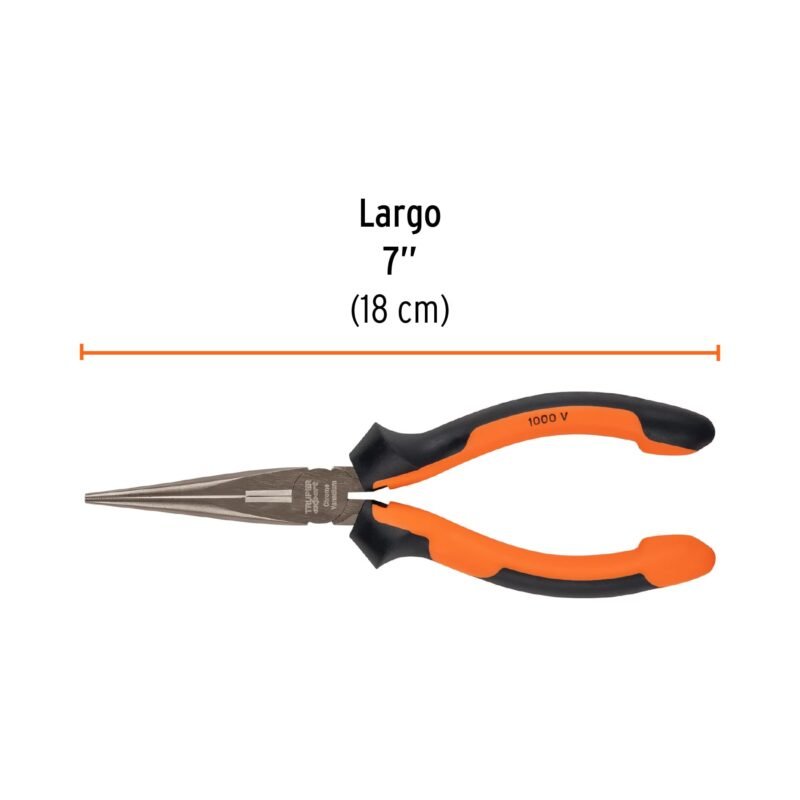 T203-7XFC2.jpg Código: 12348 Pinza punta y corte 7' mango Comfort Grip, Truper Expert T203-7X