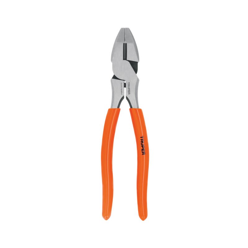 T210-8.jpg Código: 100138 Pinza para electricista 8' alta palanca mango PVC, Truper T210-8