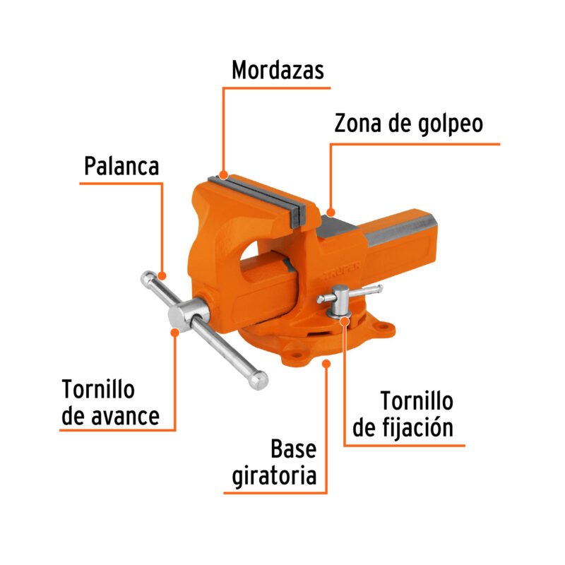 TA-4-LFC1.jpg Código: 100199 Tornillo de banco 4' tipo europeo de hierro nodular, Truper TA-4-L