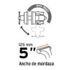 Código: 18593 Tornillo de banco 5' uso industrial de hierro nodular TA-5