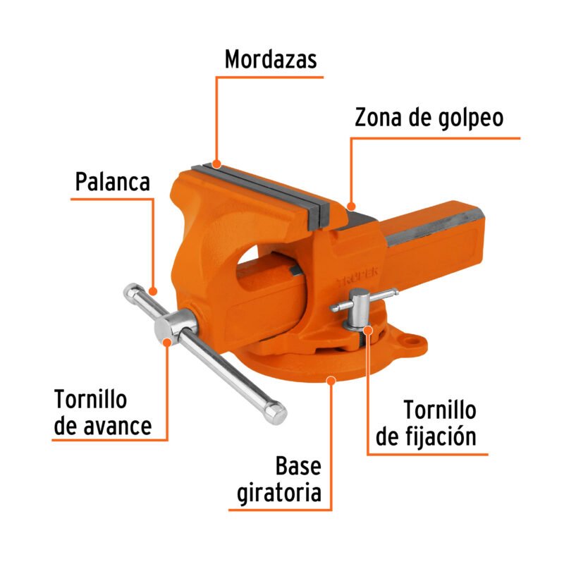 TA-6-LFC1.jpg Código: 100241 Tornillo de banco 6' tipo europeo de hierro nodular, Truper TA-6-L