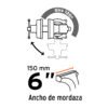 Código: 100241 Tornillo de banco 6' tipo europeo de hierro nodular, Truper TA-6-L
