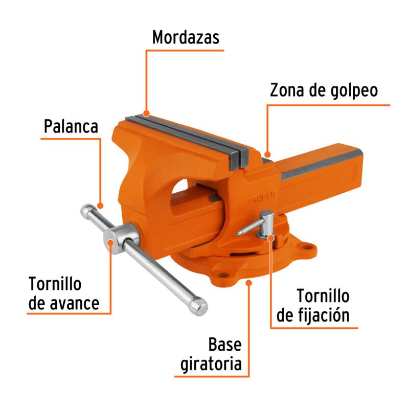 TA-8-LFC1.jpg Código: 100242 Tornillo de banco 8' tipo europeo de hierro nodular, Truper TA-8-L