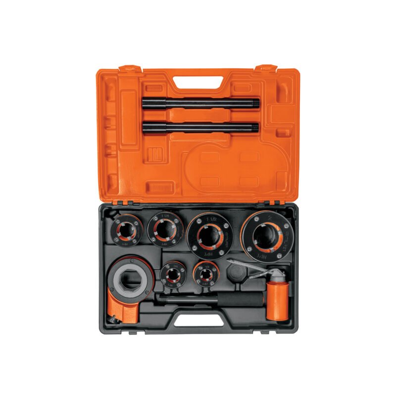 Código: 13071 Juego de 9 tarrajas para tubo de 1/2' a 2', Truper TA-851