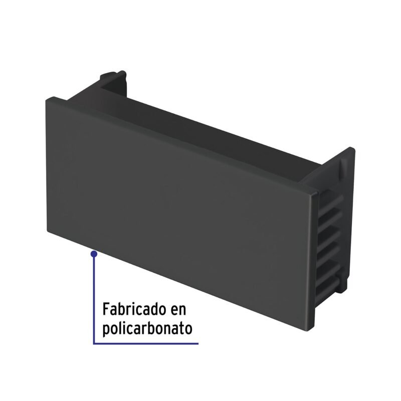 Código: 47996 Tapón ciego, 1 módulo, línea Española, color negro, Volteck TA-EN