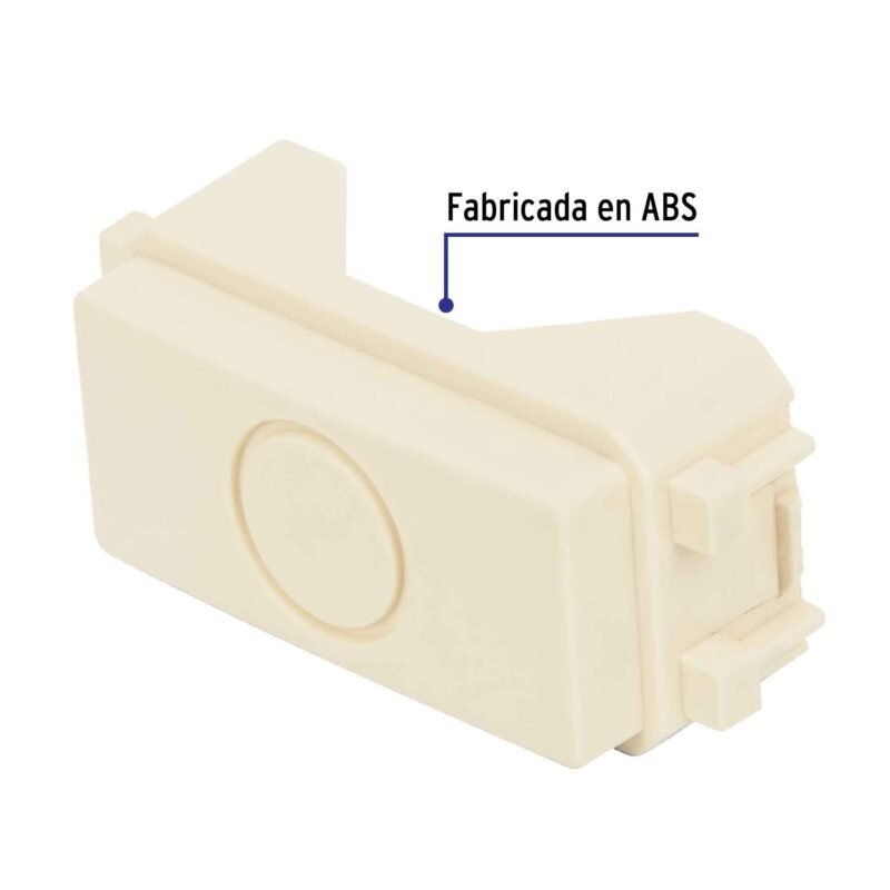 Código: 46143 Módulo (tapón) ciego, línea Italiana, color marfil , Volteck TA-I