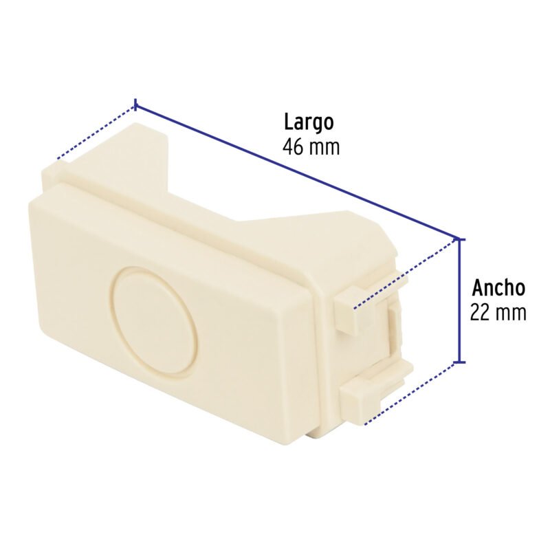Código: 46143 Módulo (tapón) ciego, línea Italiana, color marfil , Volteck TA-I