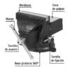 Código: 26043 Tornillo de banco 6' de hierro gris, Pretul TB-6P