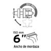 Código: 26043 Tornillo de banco 6' de hierro gris, Pretul TB-6P