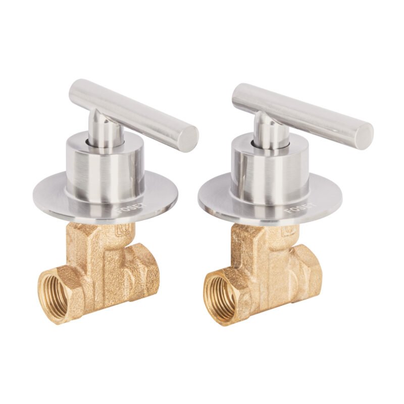 Código: 46778 Juego llaves empotrar roscables, palanca satín, Túbig TBE-062N