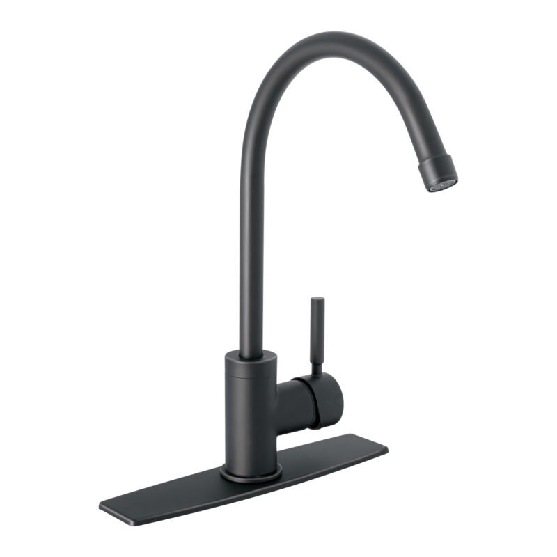 Código: 46767 Monomando para fregadero, cuello alto, negro mate, Tubig TBF-83M