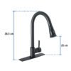 Código: 46770 Monomando para fregadero,cuello extraible,negro mate,Tubig TBF-84M